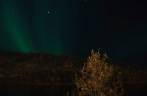 Magnífica Aurora Boreal em Dawson City, no Yukon Territory, noroeste do Canadá